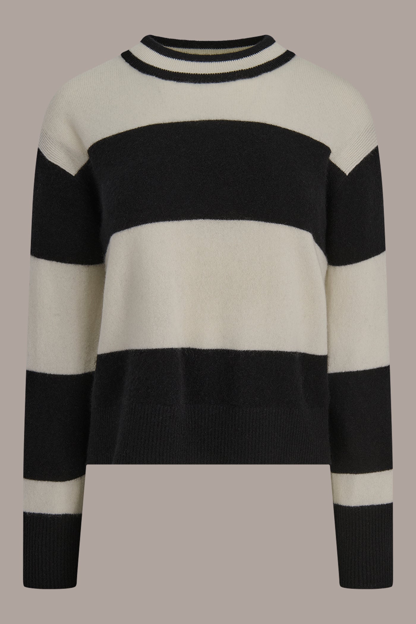 Donna Karan | STRIPED CREWNECK BOXY SWEATER