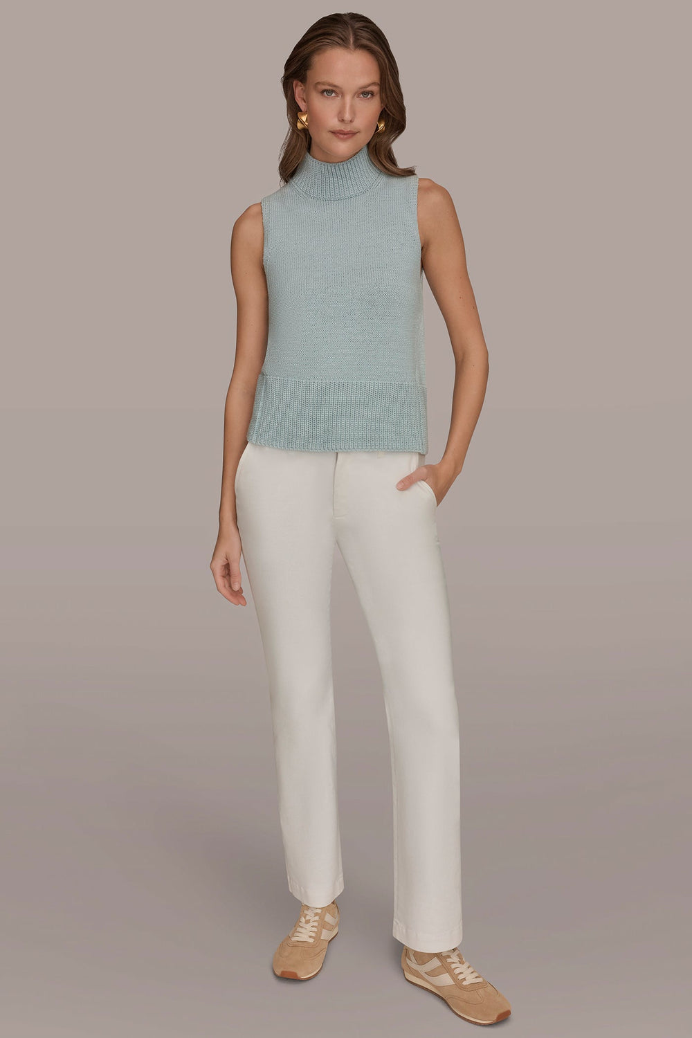 Donna Karan | SLEEVELESS A-LINE SWEATER