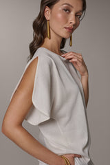 Donna Karan | SEQUIN SPLIT SLEEVE SWEATER