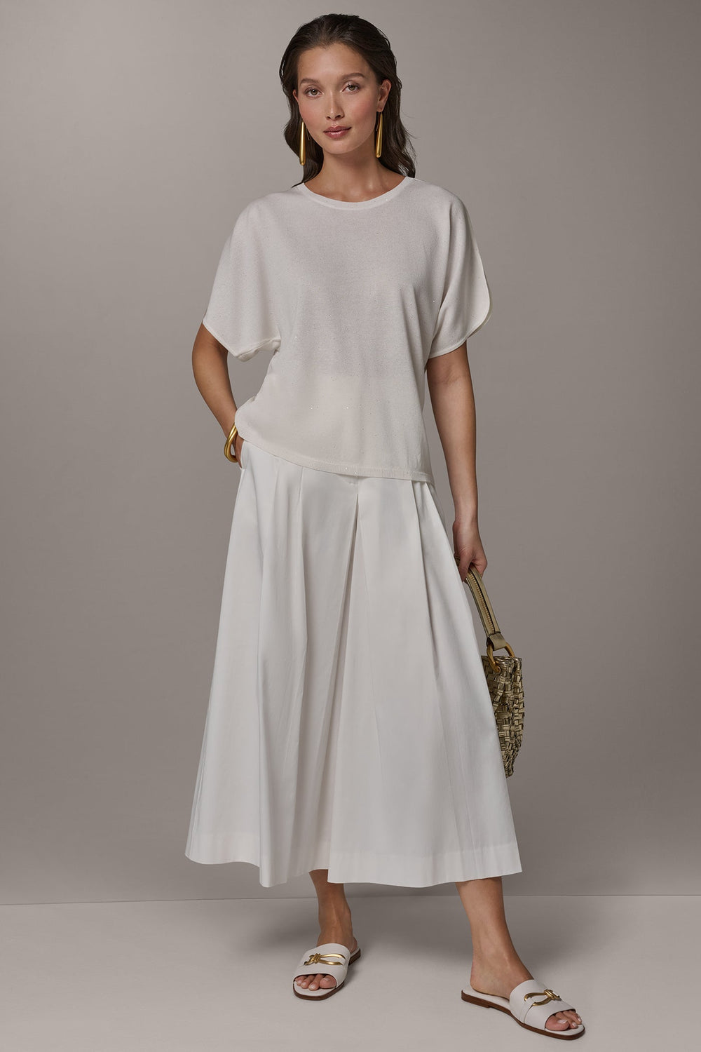 Donna Karan | SEQUIN SPLIT SLEEVE SWEATER