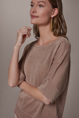 Donna Karan | METALLIC WIDE CUFF SWEATER