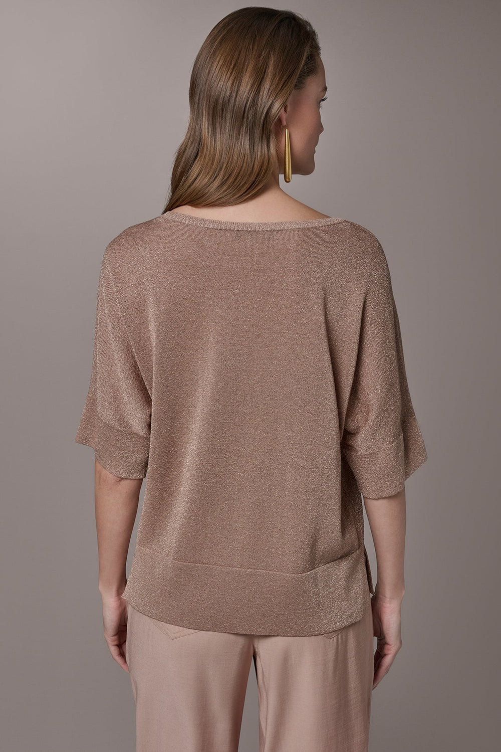 Donna Karan | METALLIC WIDE CUFF SWEATER