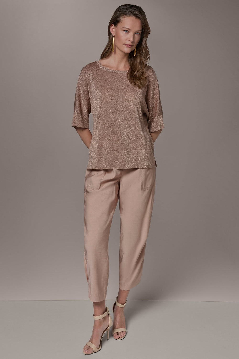 Donna Karan | METALLIC WIDE CUFF SWEATER