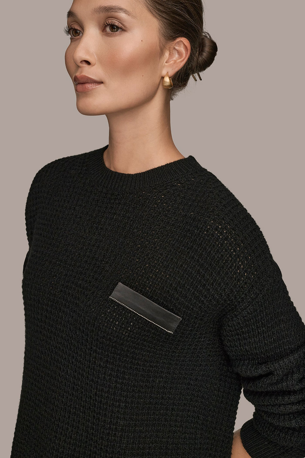 Donna Karan | WOOL AND CASHMERE-BLEND POCKET SWEATER
