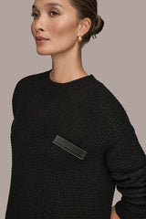 Donna Karan | WOOL AND CASHMERE-BLEND POCKET SWEATER