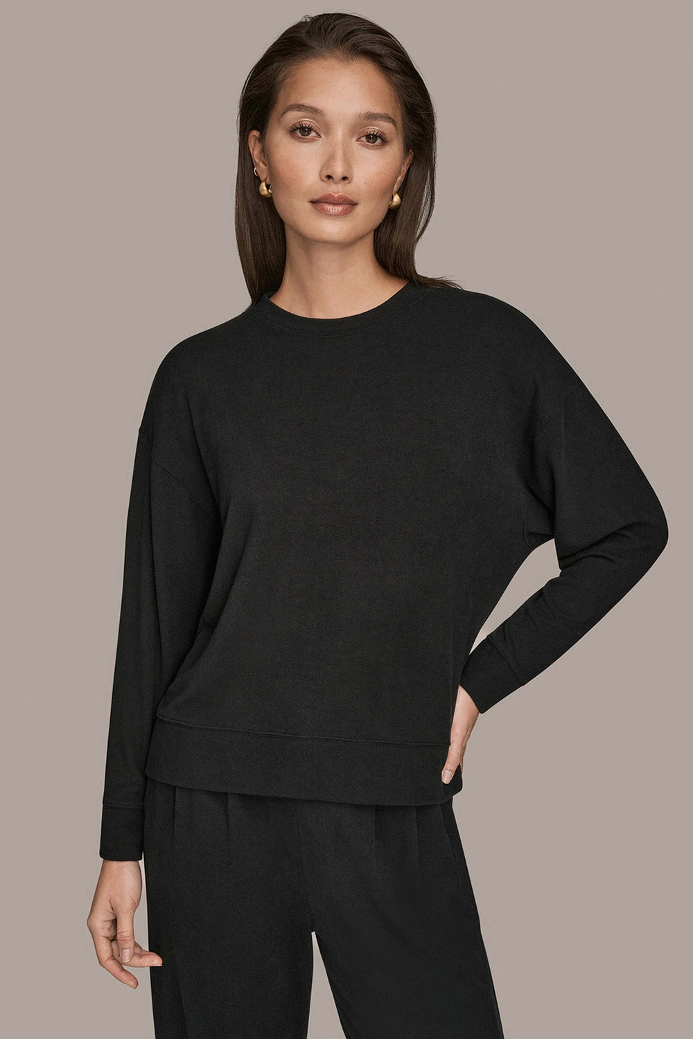 Donna Karan | LONG SLEEVE SWEATSHIRT