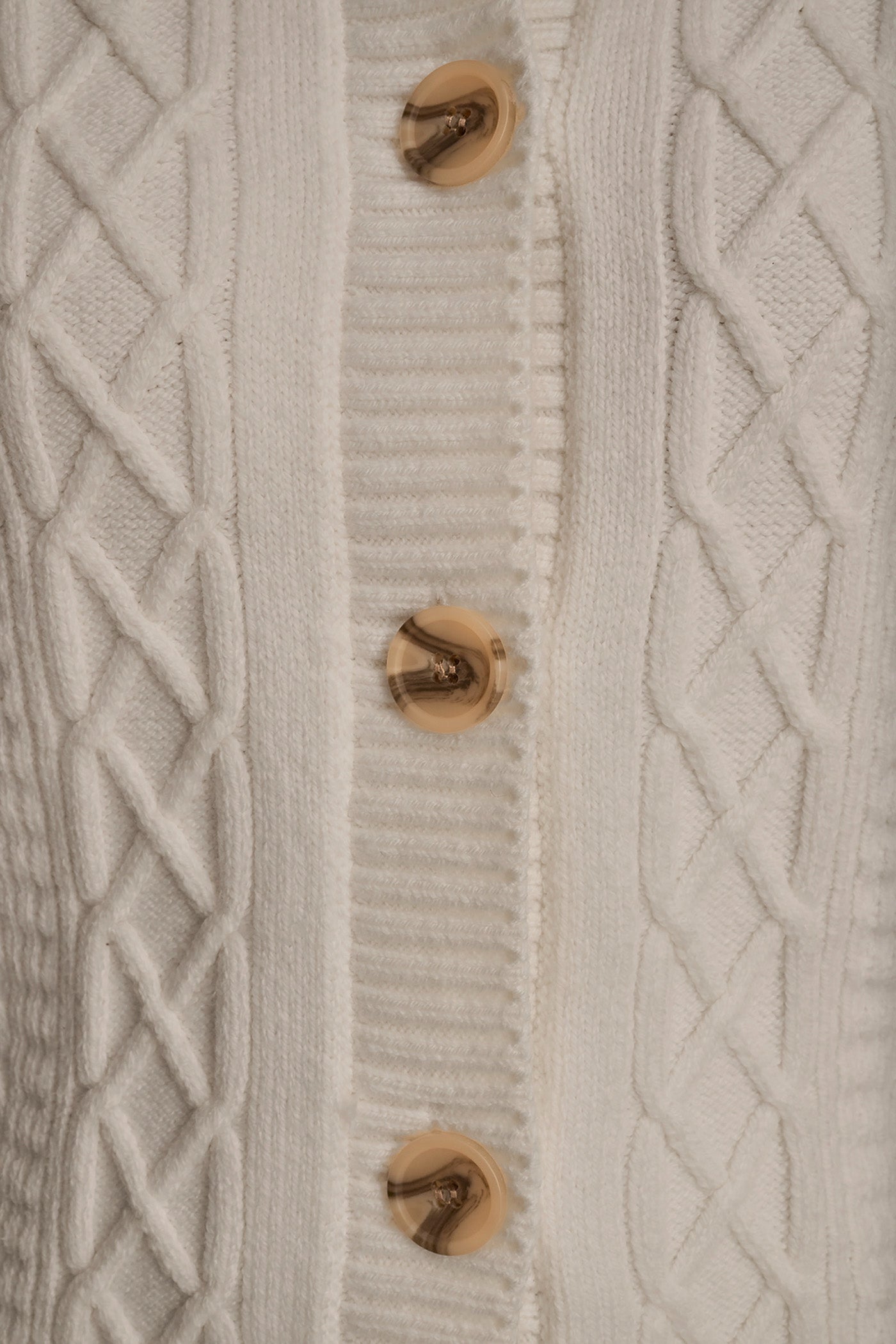 Donna Karan | CABLE-KNIT LONG SLEEVE CARDIGAN
