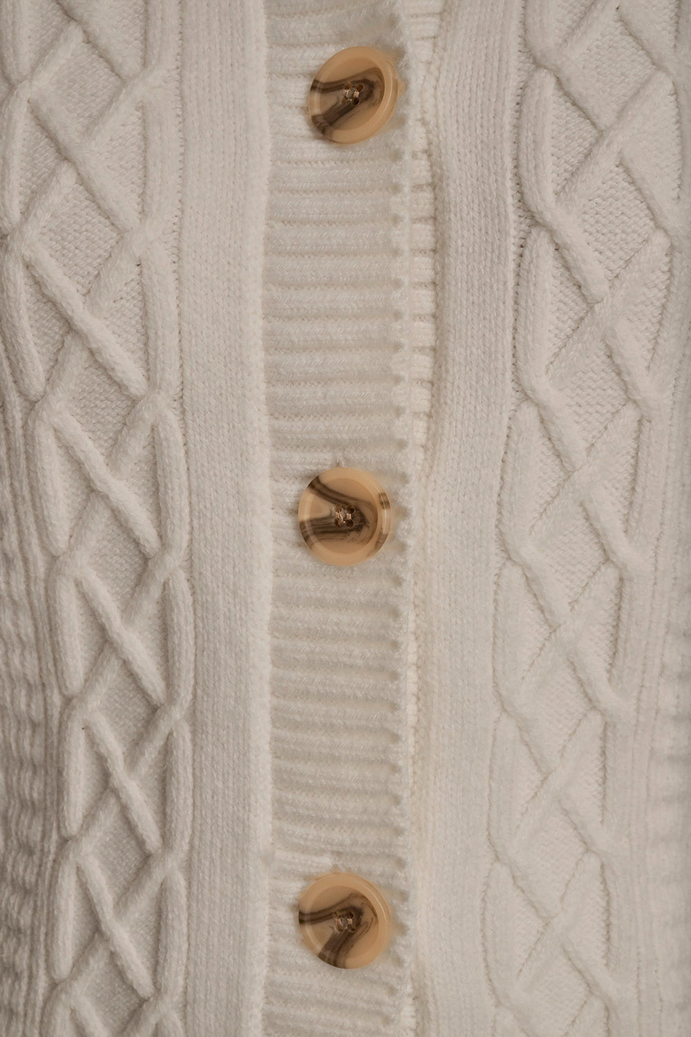 Donna Karan | CABLE-KNIT LONG SLEEVE CARDIGAN