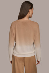 Donna Karan | WOOL AND CASHMERE-BLEND DIP-DYED SWEATER