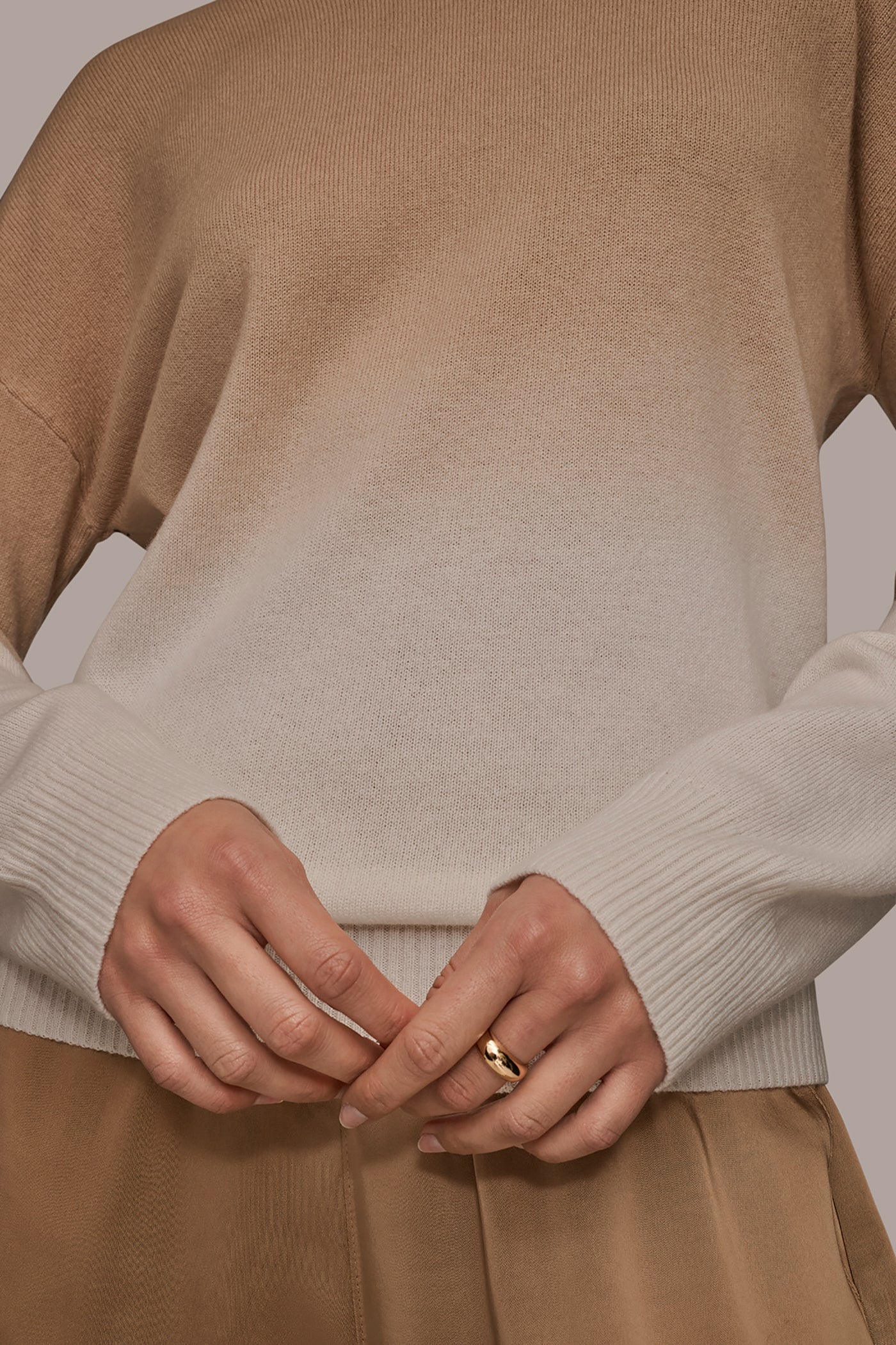 Donna Karan | WOOL AND CASHMERE-BLEND DIP-DYED SWEATER