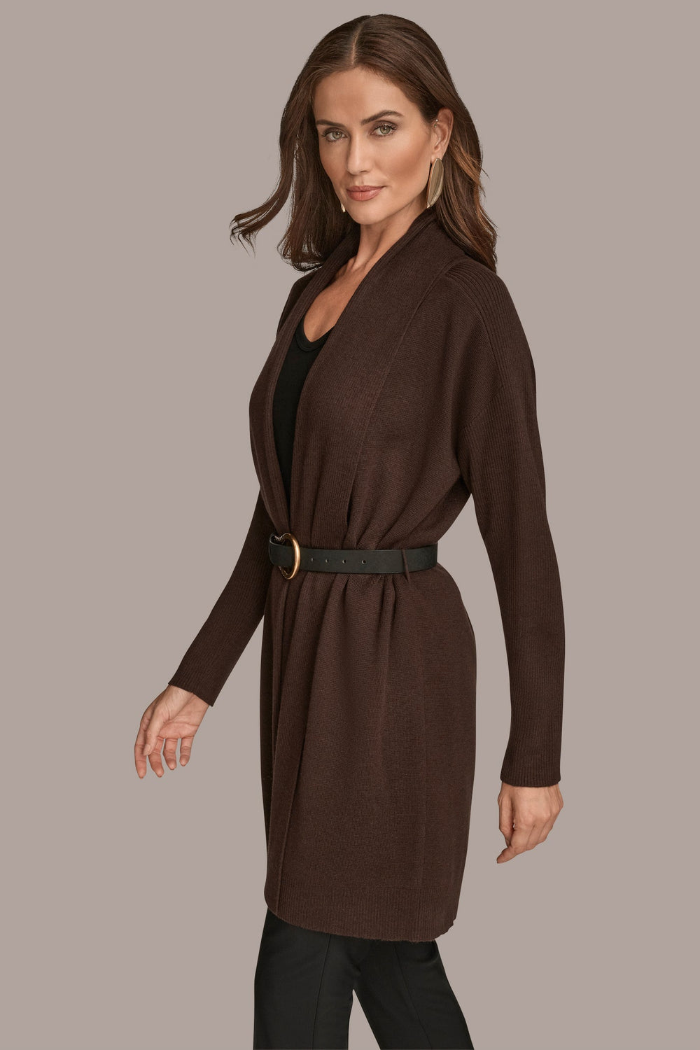 Donna Karan | V-NECK LONG CARDIGAN