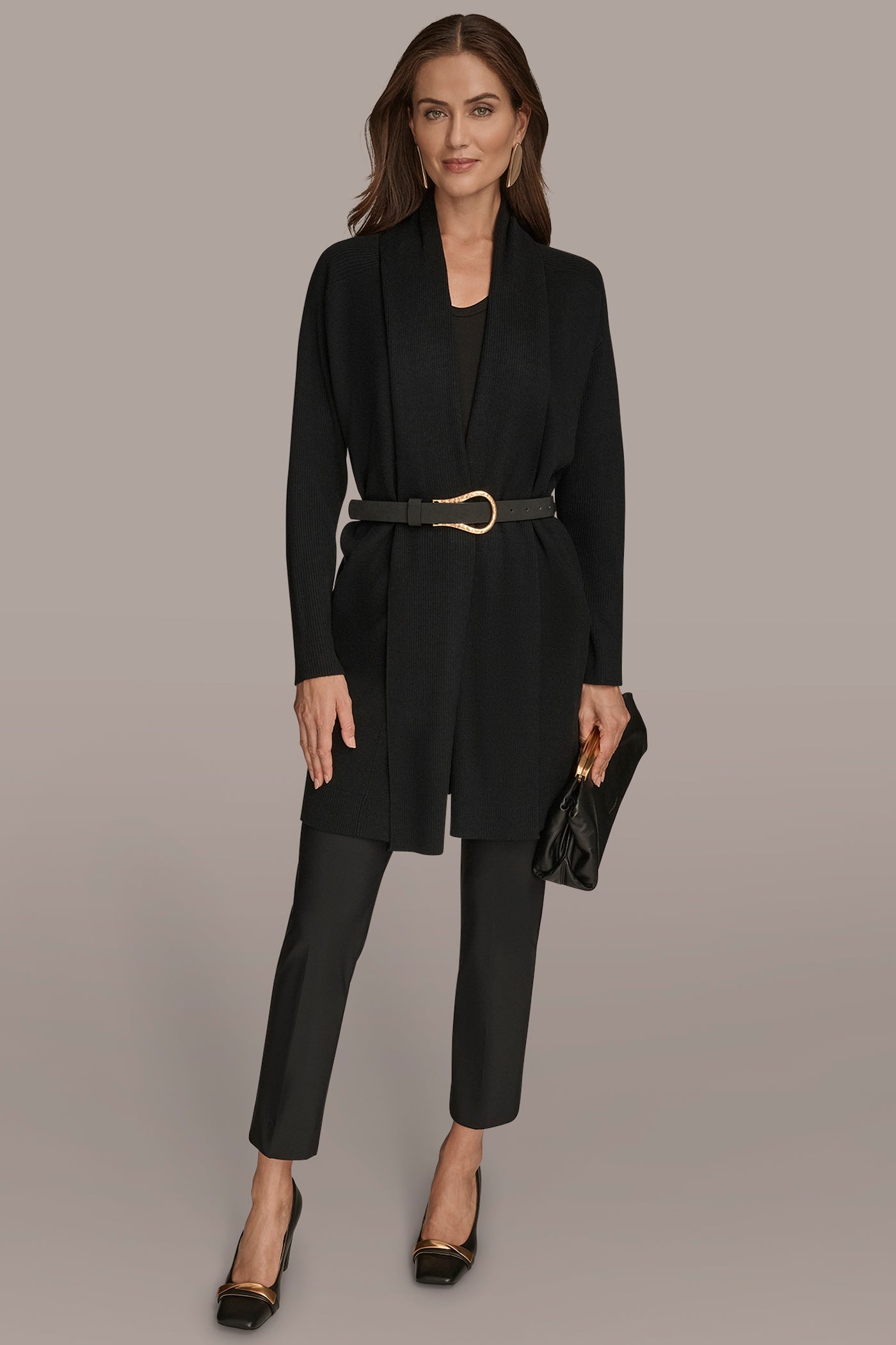 Donna Karan | V-NECK LONG CARDIGAN
