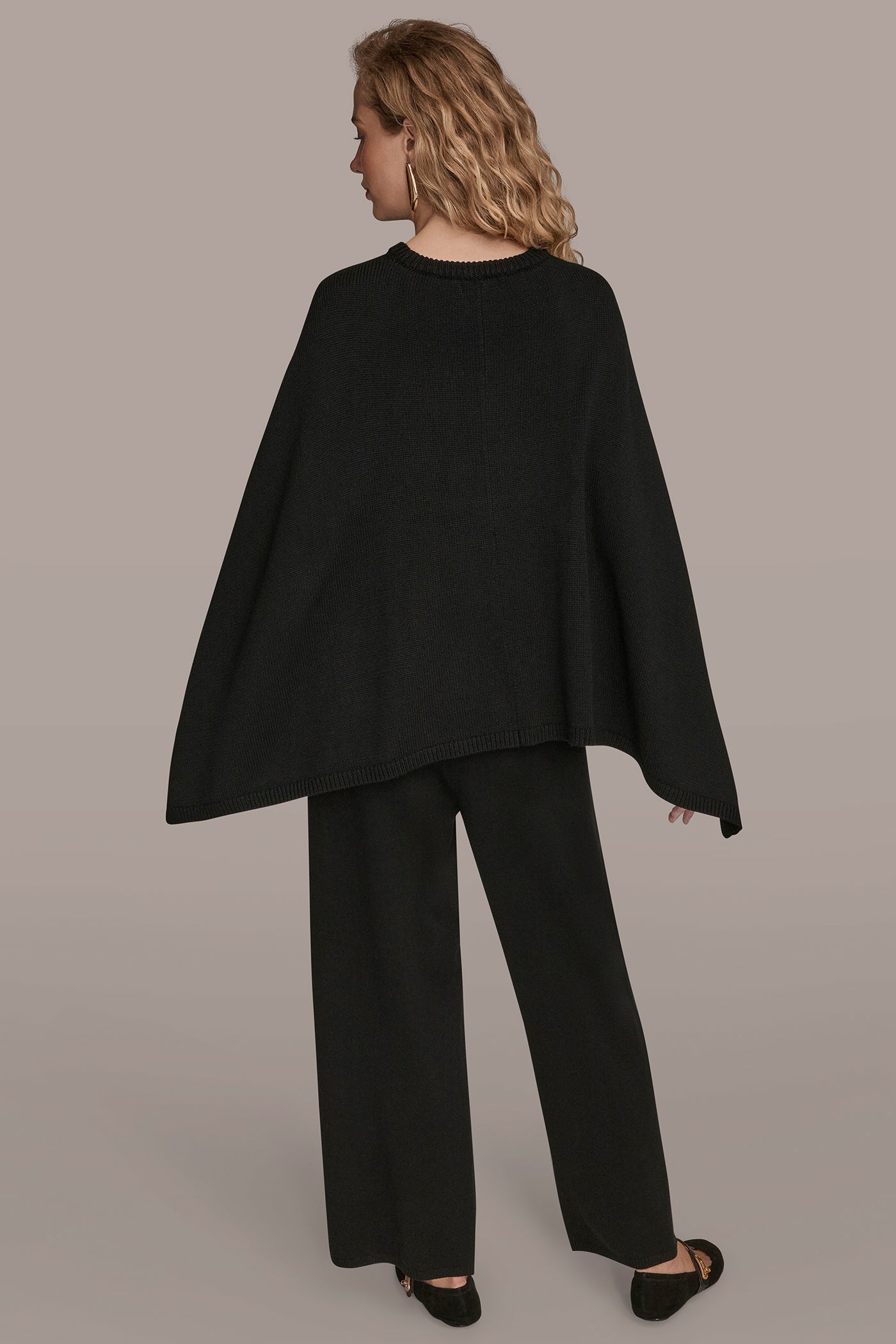 Donna Karan | CAPE-EFFECT BUTTON SWEATER