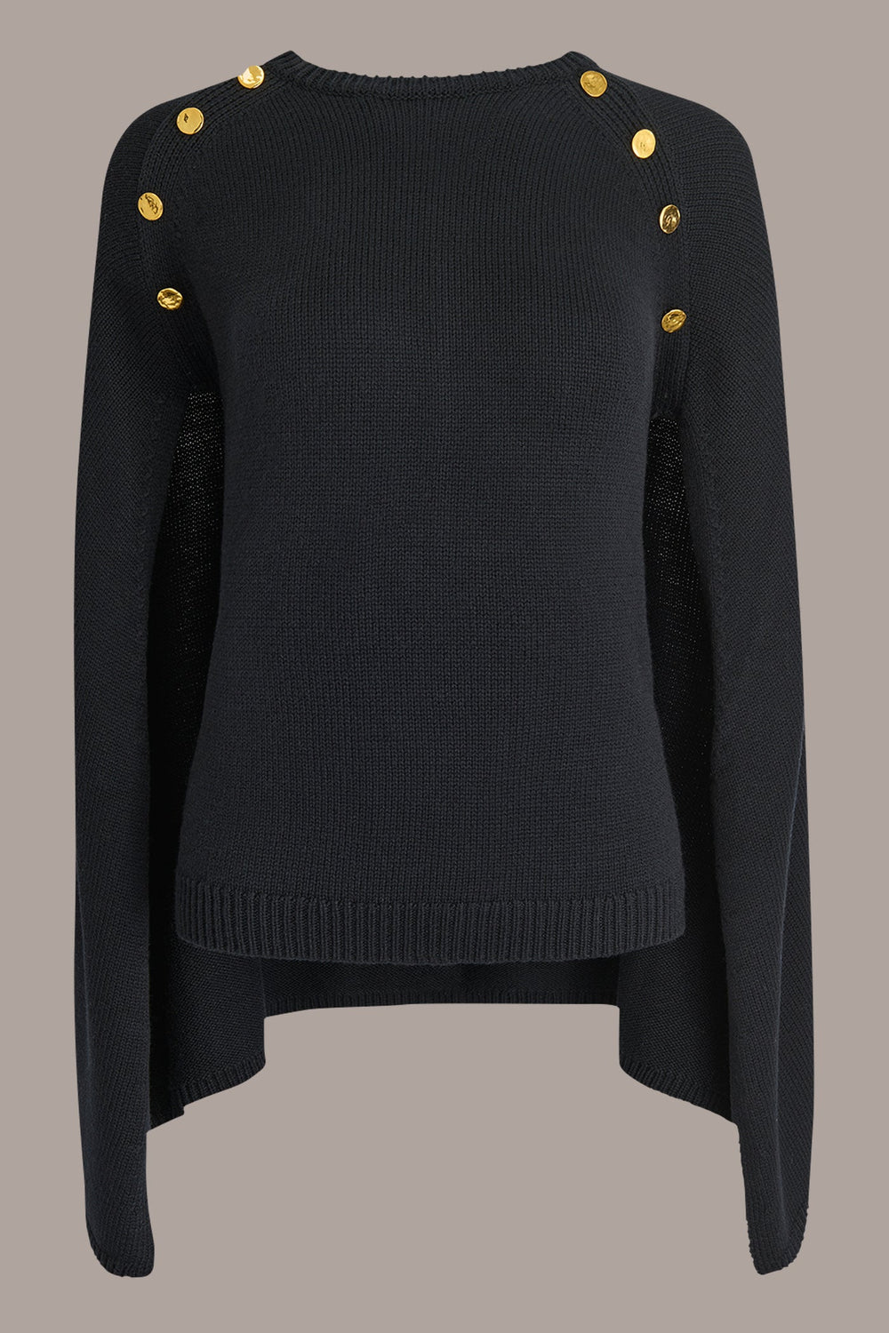 Donna Karan | CAPE-EFFECT BUTTON SWEATER