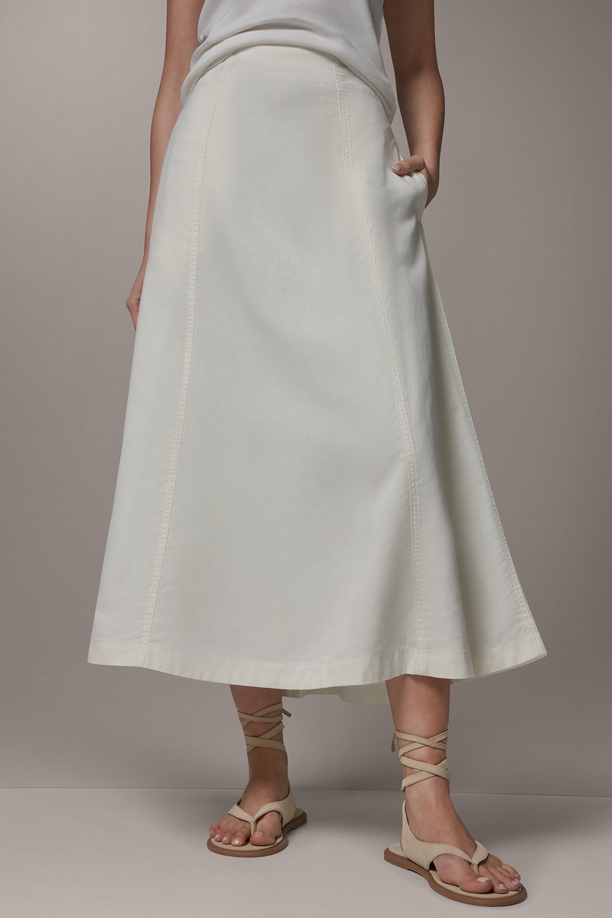 Donna Karan | MIDI A-LINE PANEL SKIRT