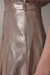Donna Karan | METALLIC MIDI A-LINE SKIRT