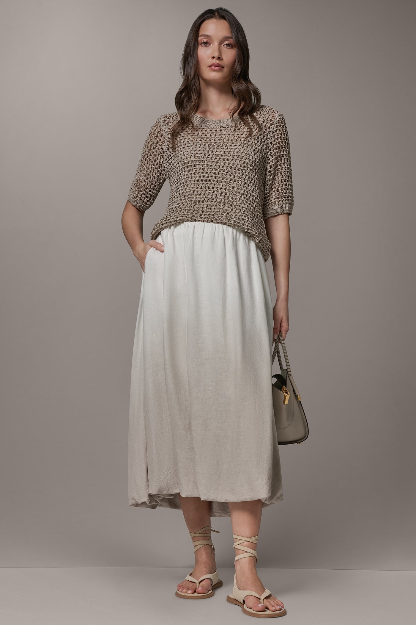 Donna Karan | DIP DYE MIDI BUBBLE SKIRT