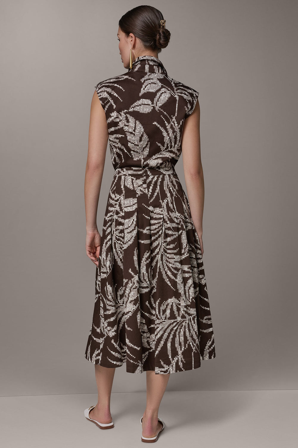 Donna Karan | PRINT MIDI A-LINE SKIRT