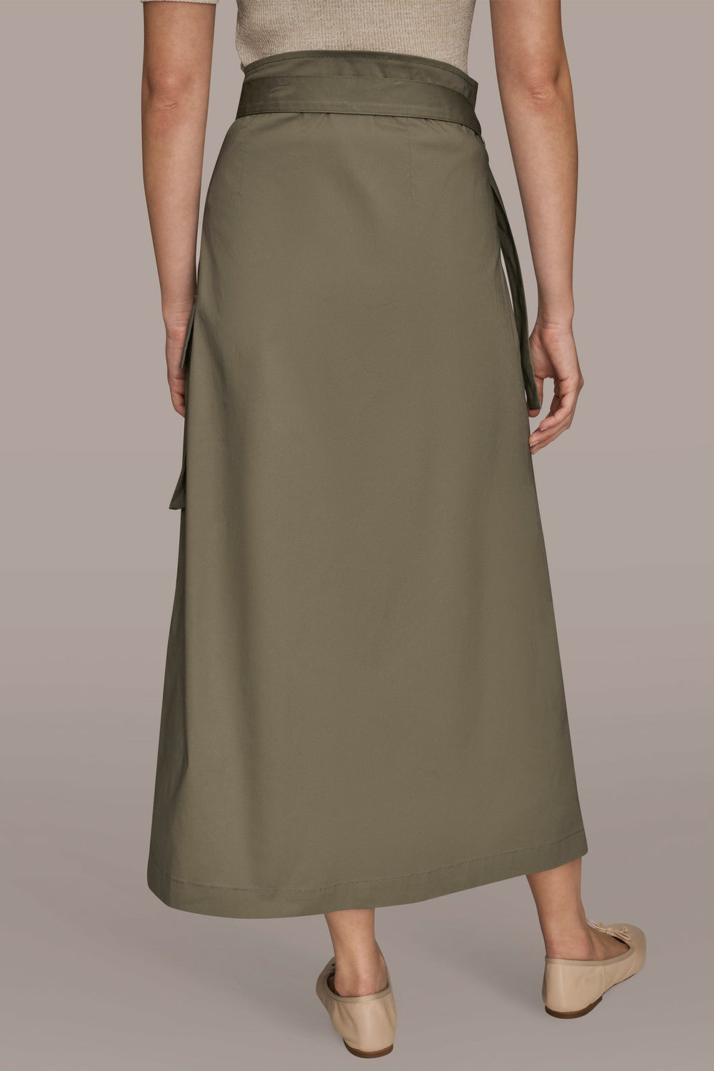 Donna Karan | ASYMMETRIC MIDI WRAP CARGO SKIRT
