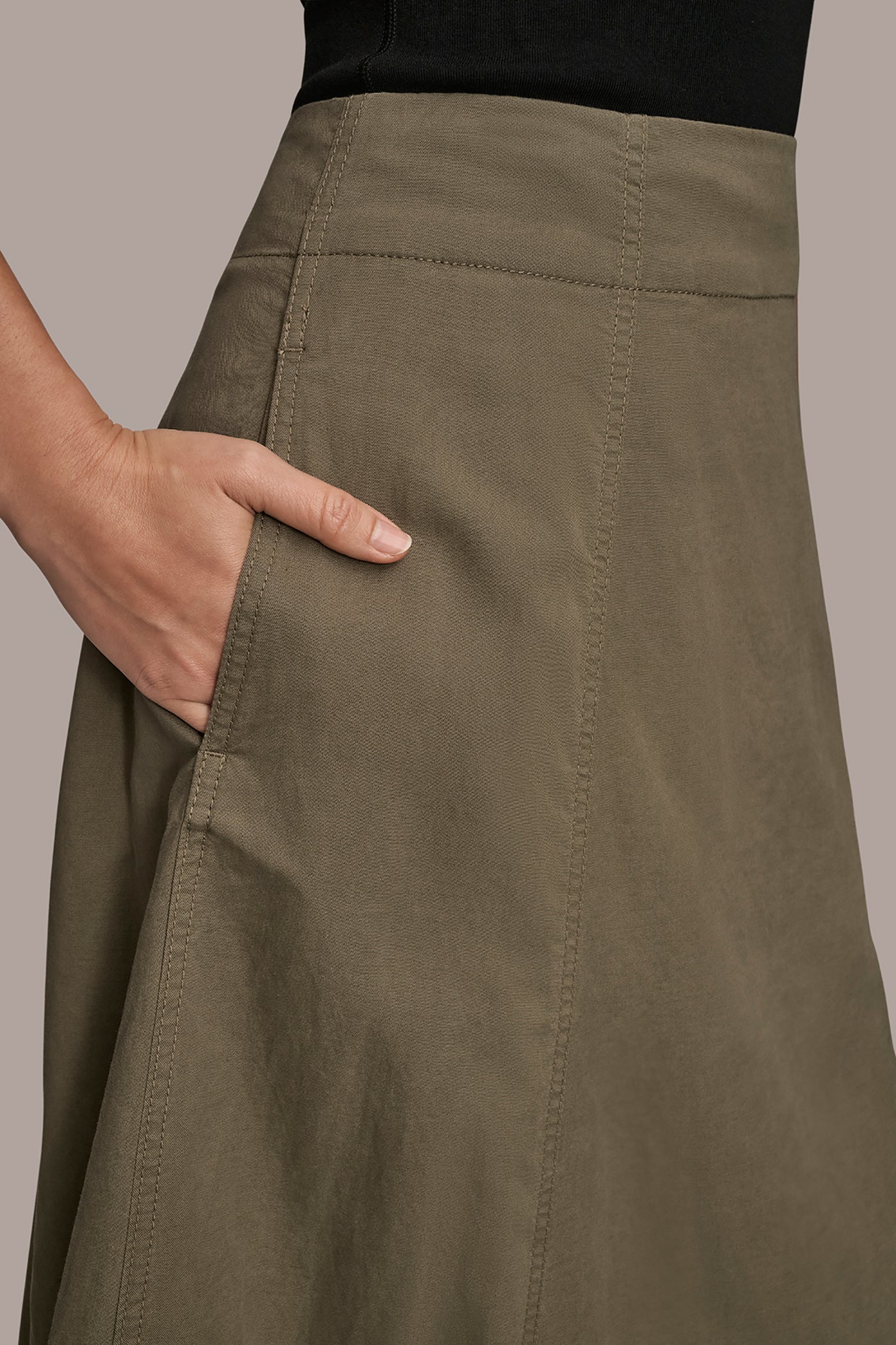 Donna Karan | BRUSHED MIDI PANEL TRUMPET SKIRT