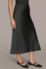 Donna Karan | SATIN MIDI A-LINE SKIRT