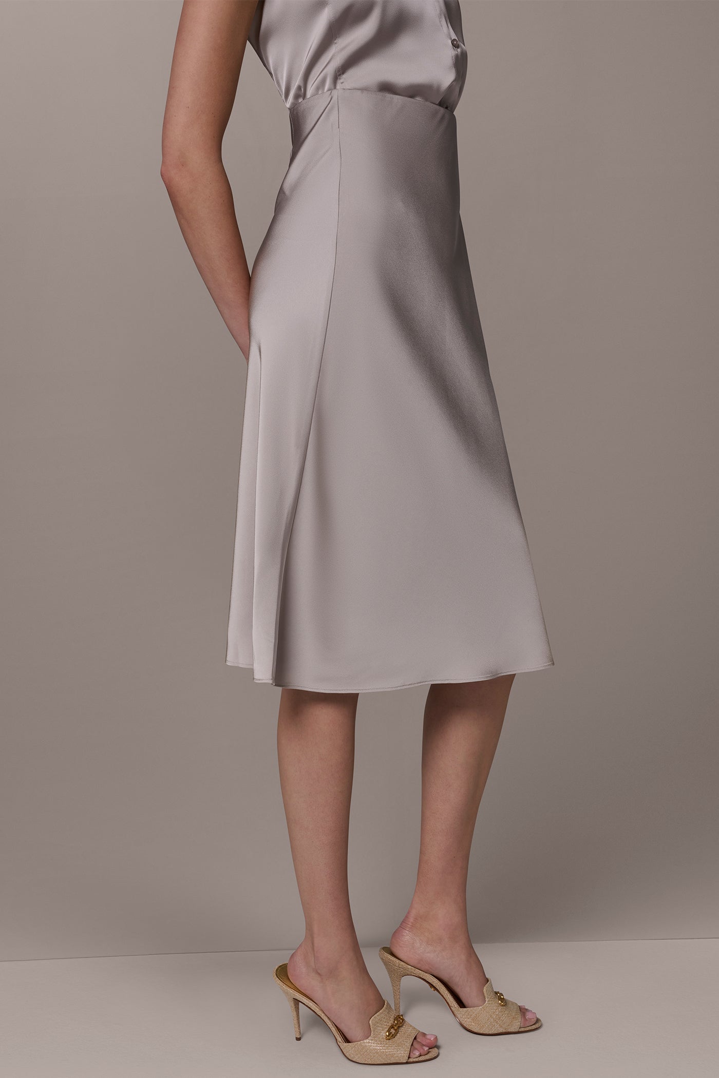 Donna Karan | SATIN BIAS SKIRT