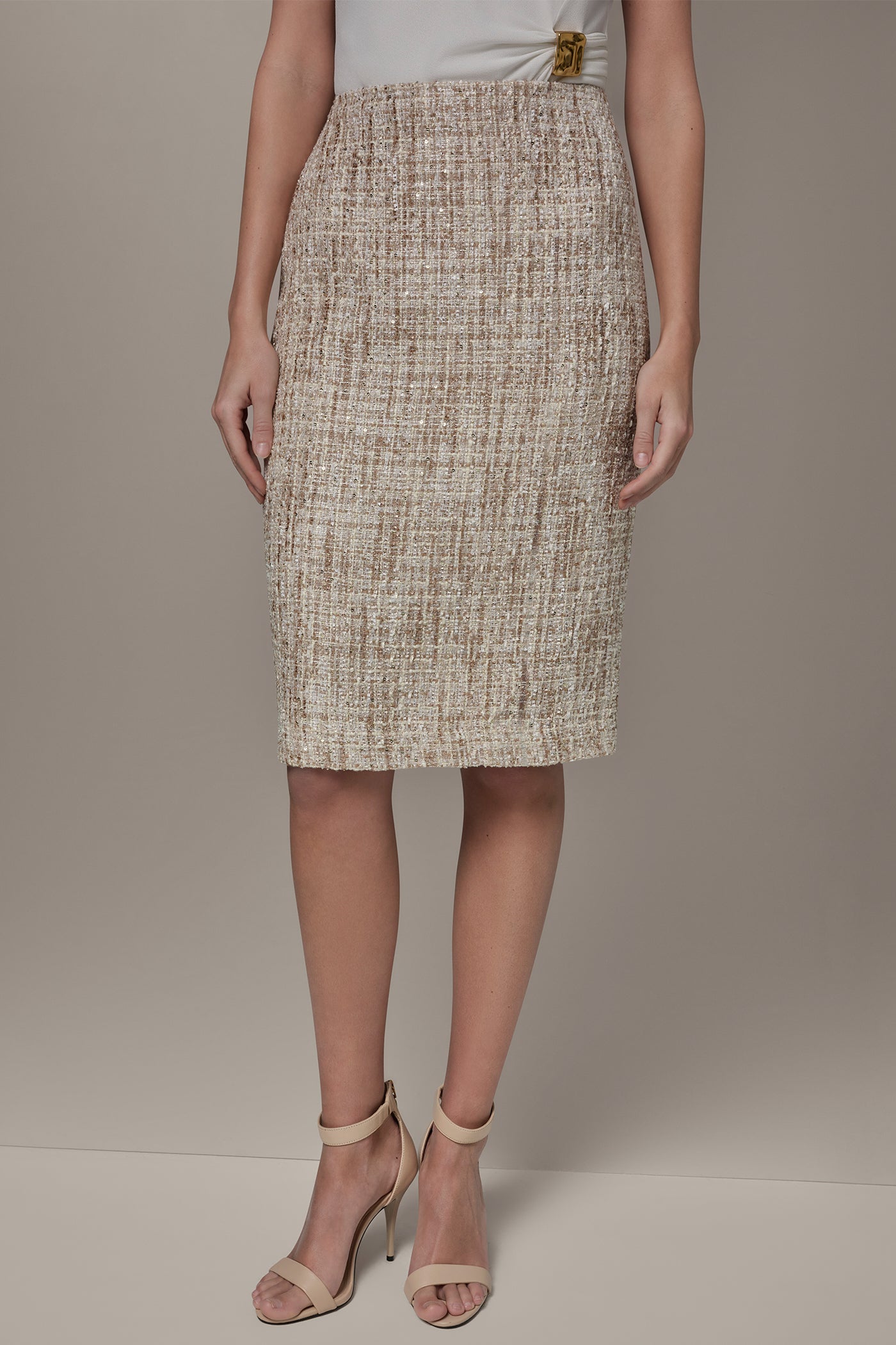 Donna Karan | SEQUIN TWEED MIDI SUIT PENCIL SKIRT