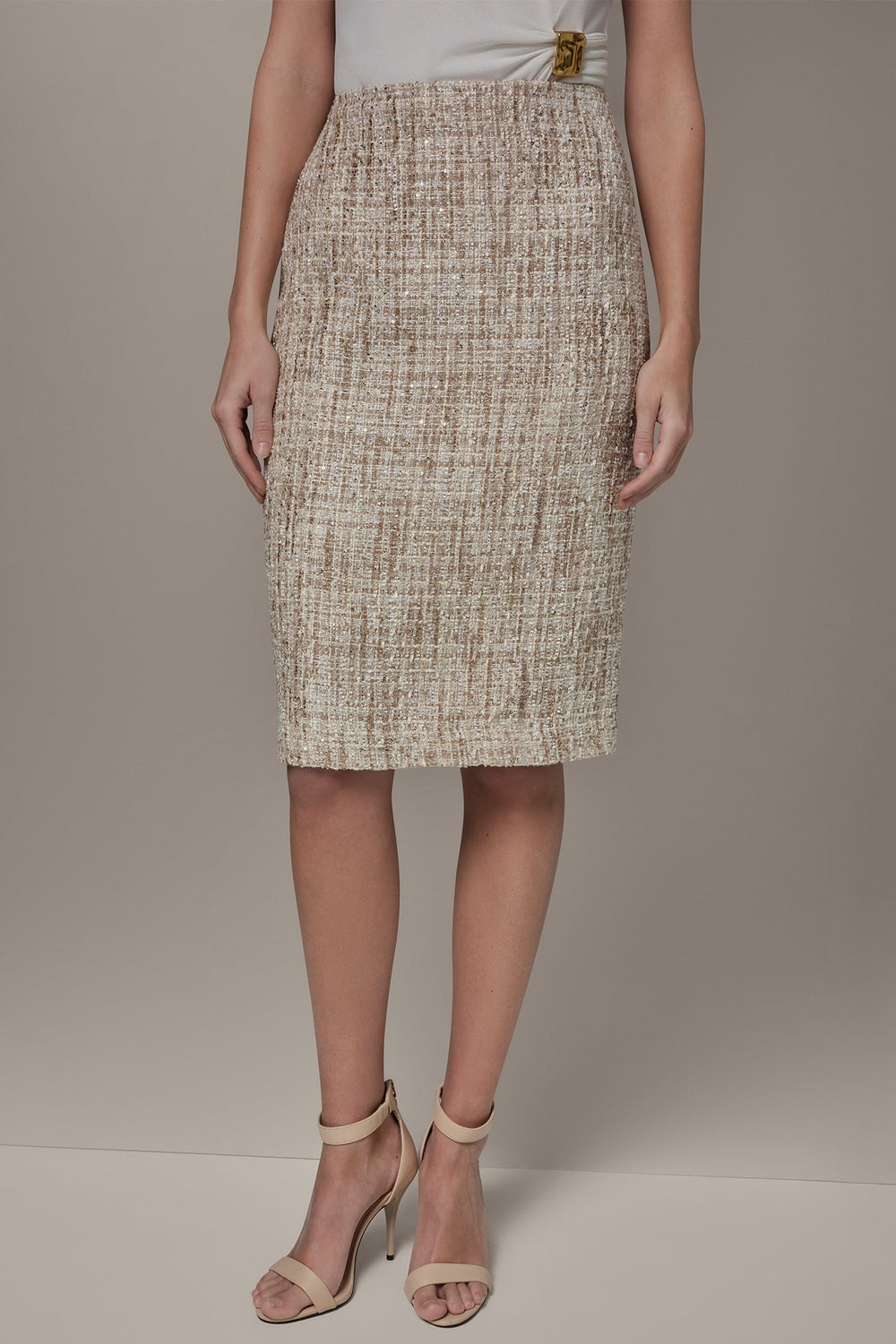 Donna Karan | SEQUIN TWEED MIDI SUIT PENCIL SKIRT