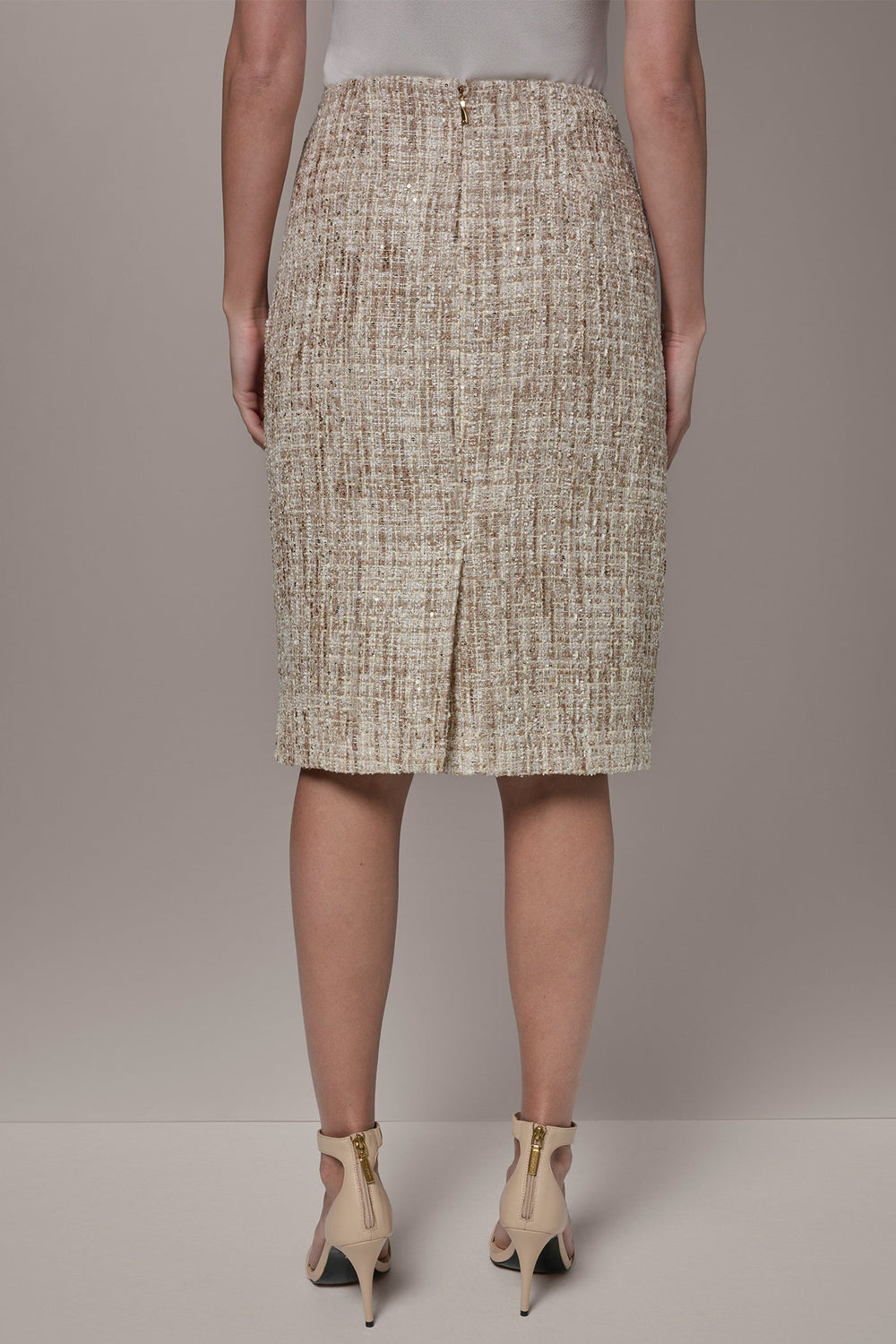 Donna Karan | SEQUIN TWEED MIDI SUIT PENCIL SKIRT