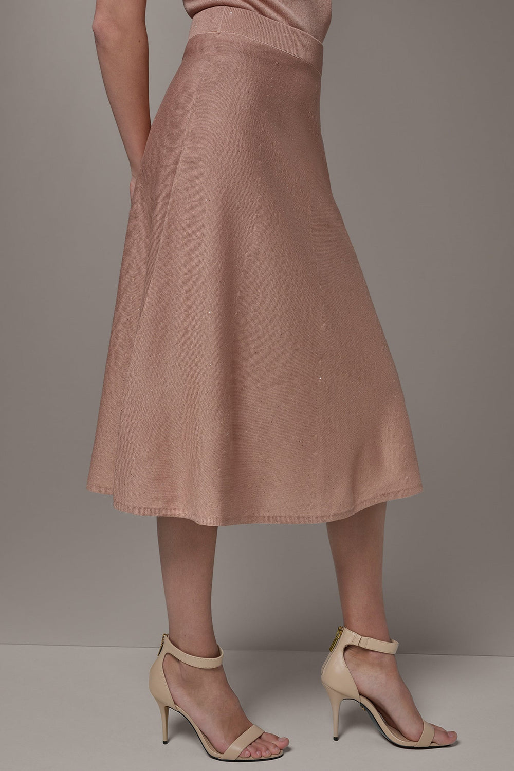 Donna Karan | SEQUIN MIDI A-LINE SWEATER SKIRT