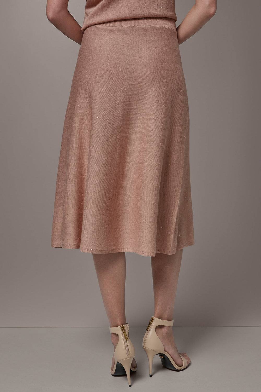 Donna Karan | SEQUIN MIDI A-LINE SWEATER SKIRT