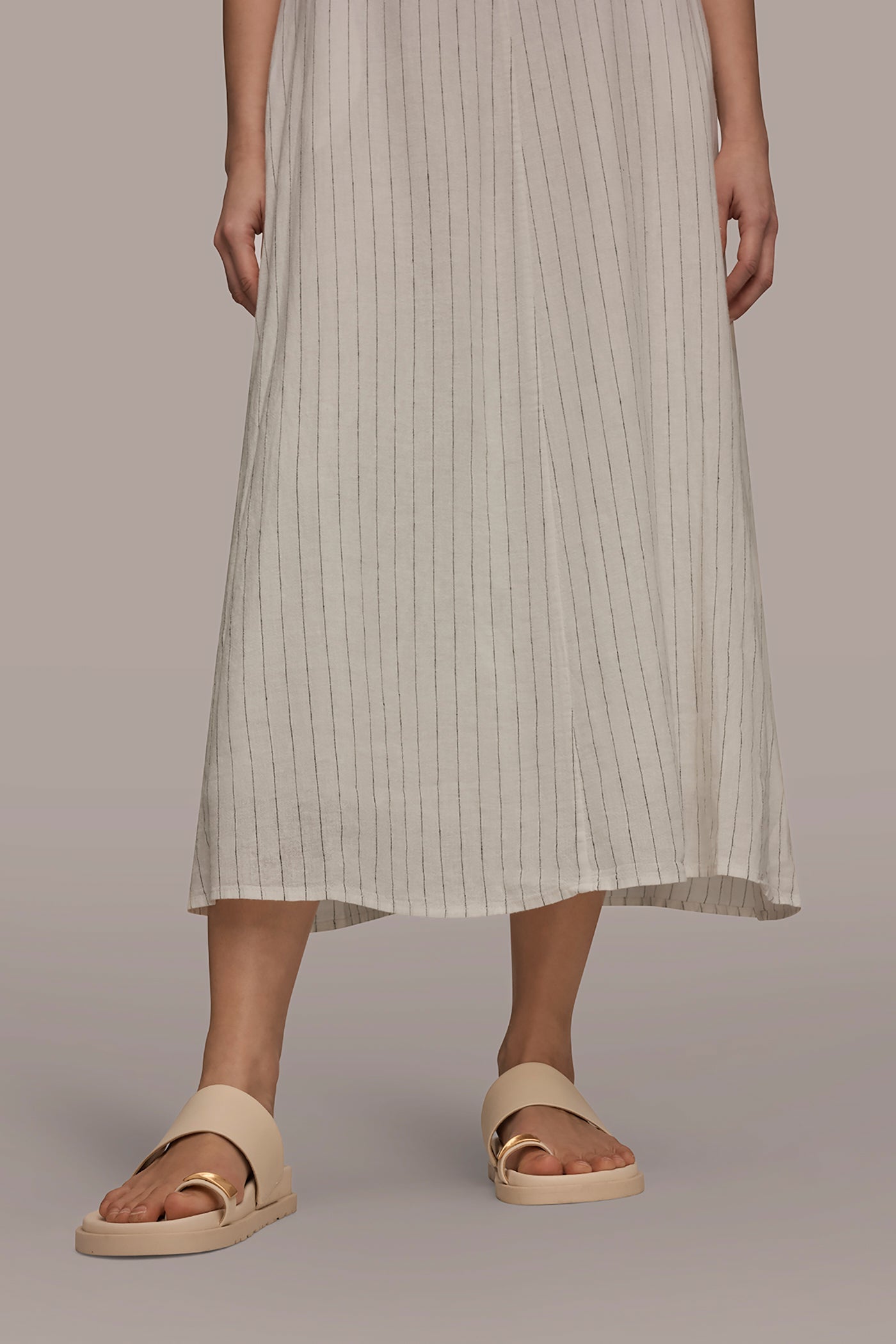 Donna Karan | TWIST-BACK MIDI HALTER DRESS