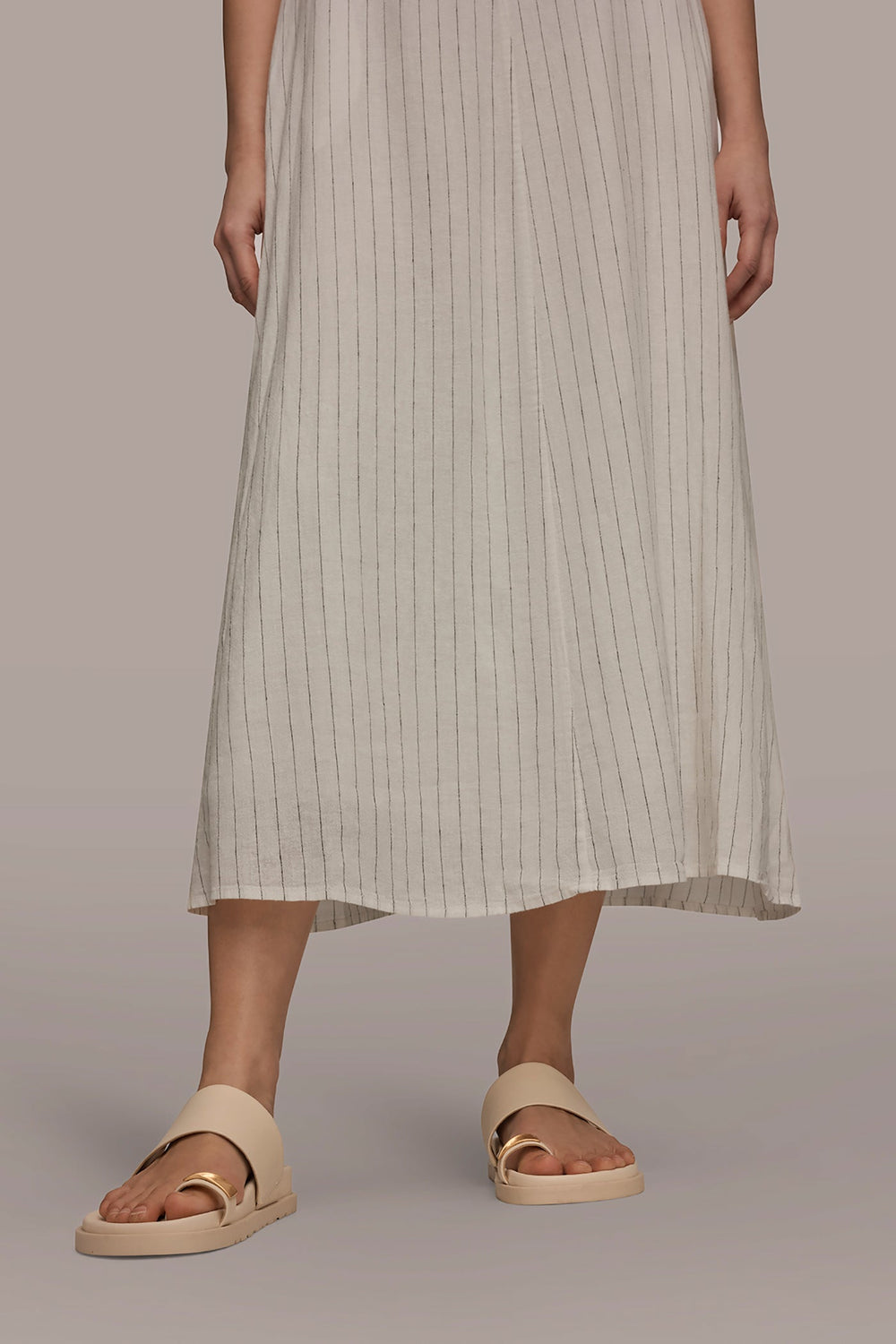 Donna Karan | TWIST-BACK MIDI HALTER DRESS