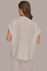 Donna Karan | LINEN SLEEVELESS BLOUSE