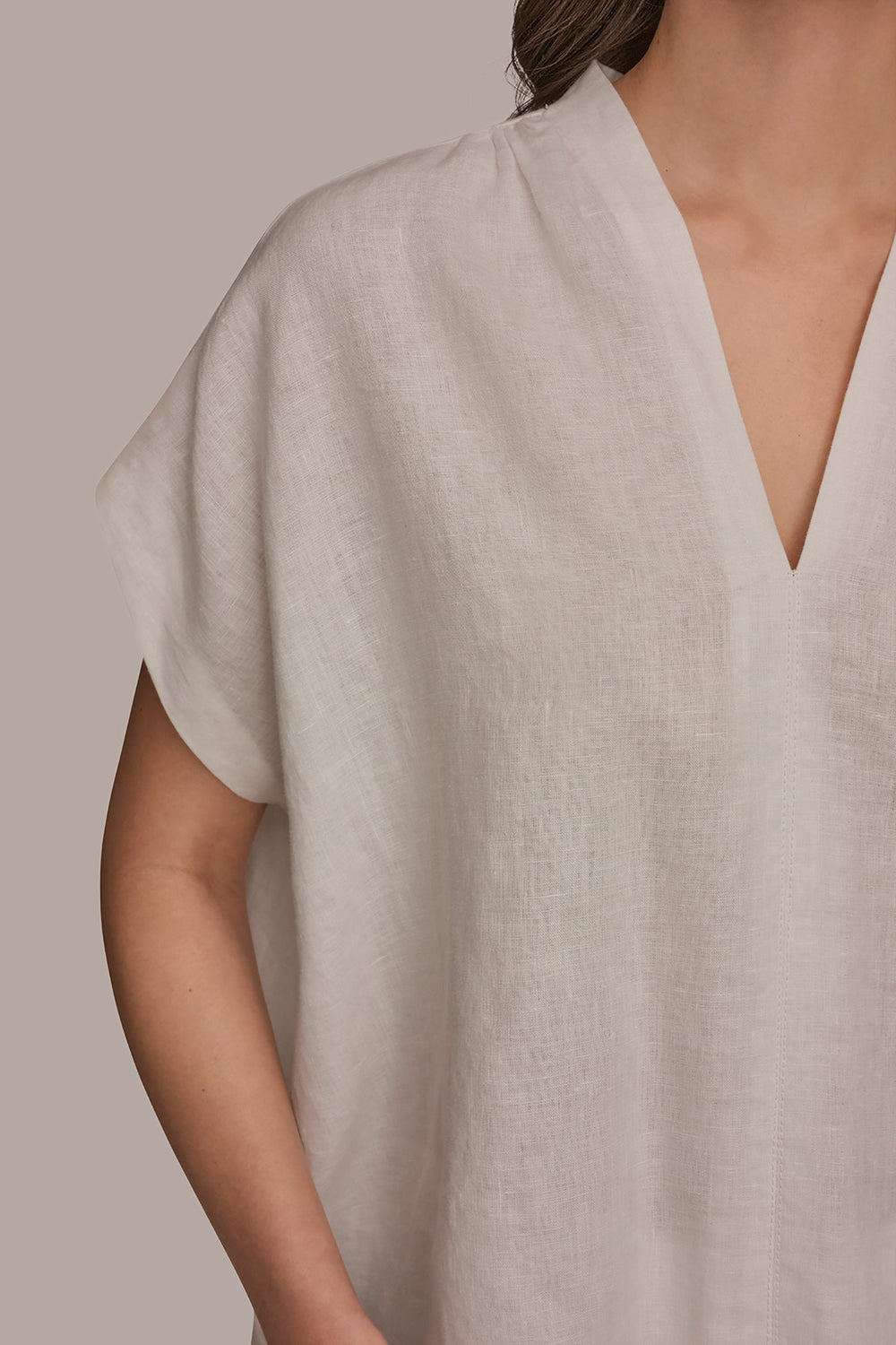 Donna Karan | LINEN SLEEVELESS BLOUSE