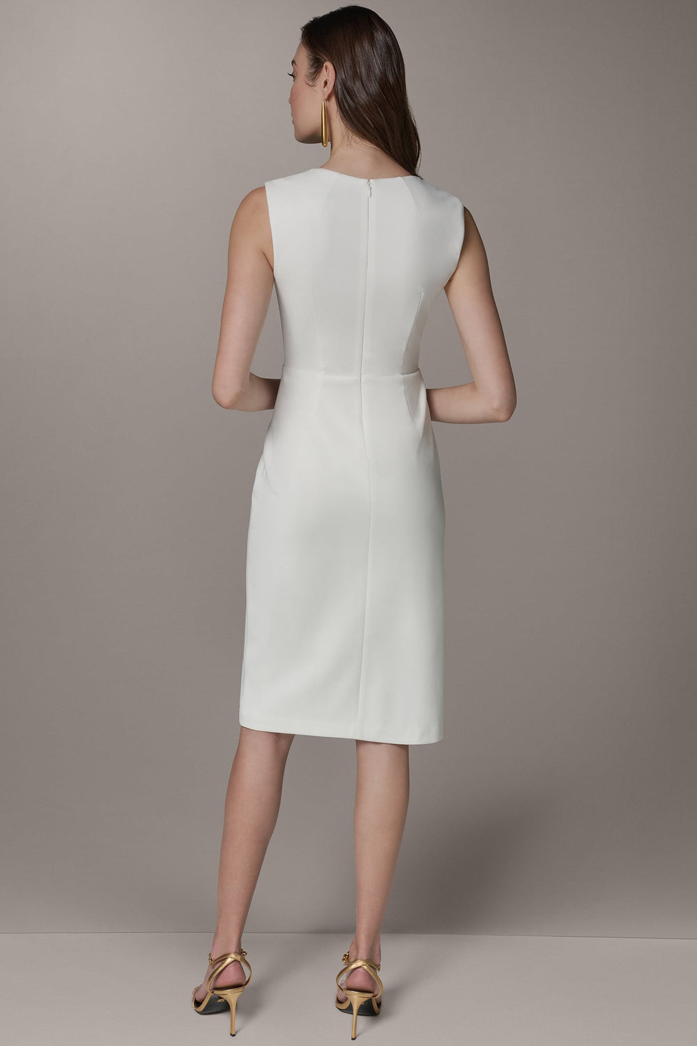Donna Karan | SLEEVELESS WRAP-EFFECT MIDI DRESS