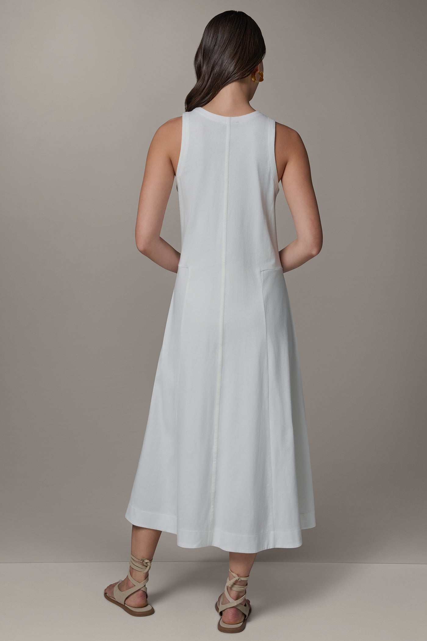 Donna Karan | SLEEVELESS MIDI TRAPEZE DRESS