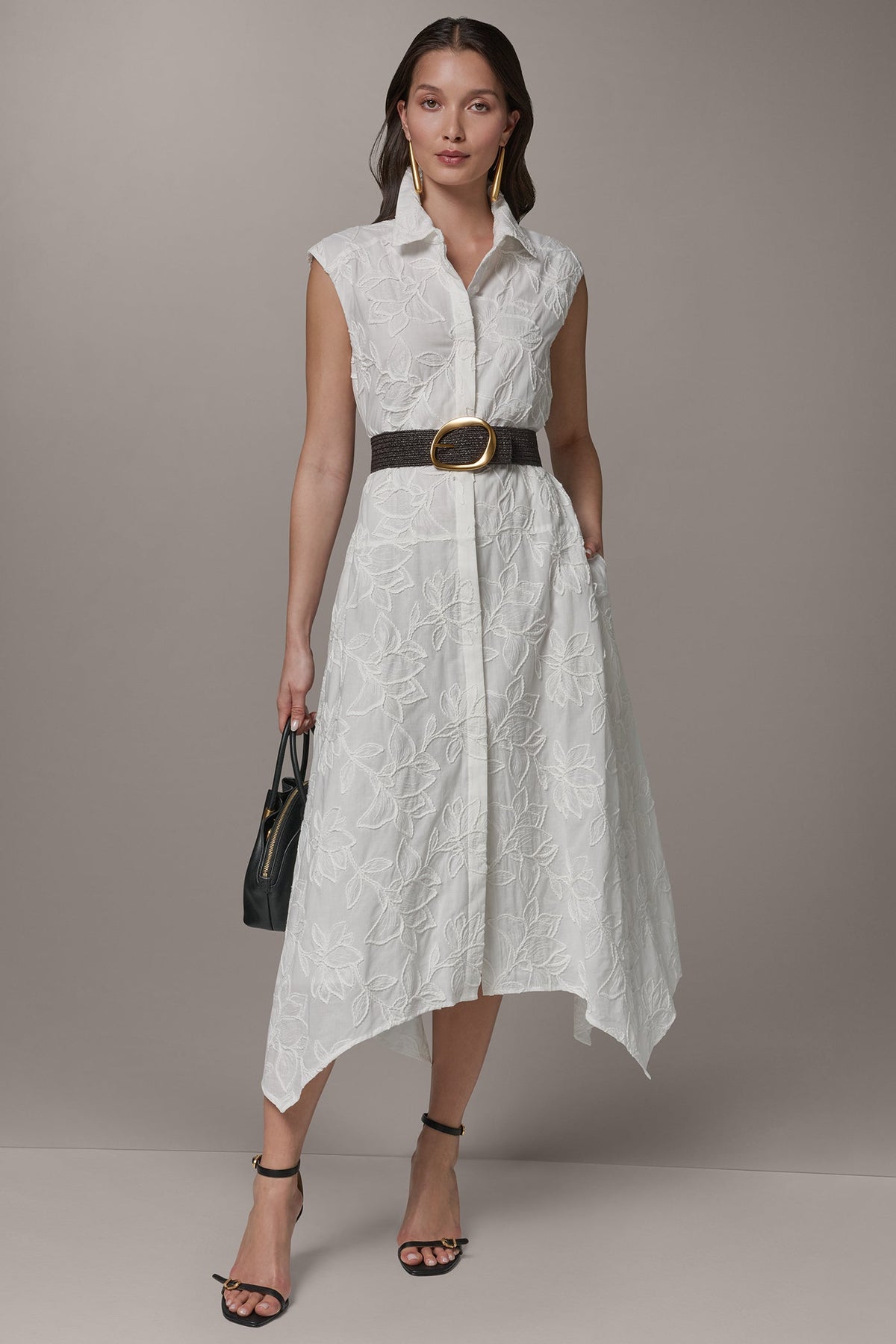 Donna Karan | SLEEVELESS MIDI SHIRT DRESS