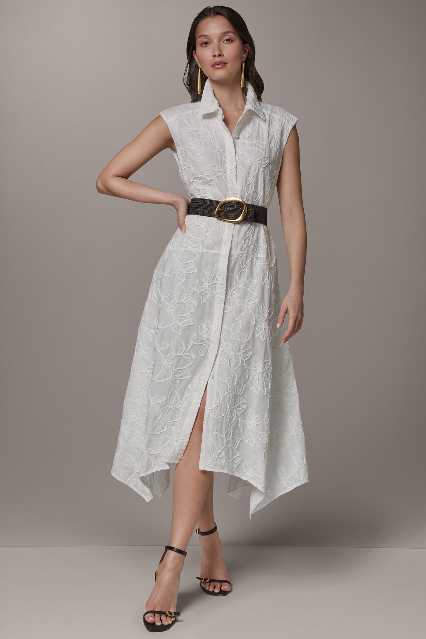 Donna Karan | SLEEVELESS MIDI SHIRT DRESS