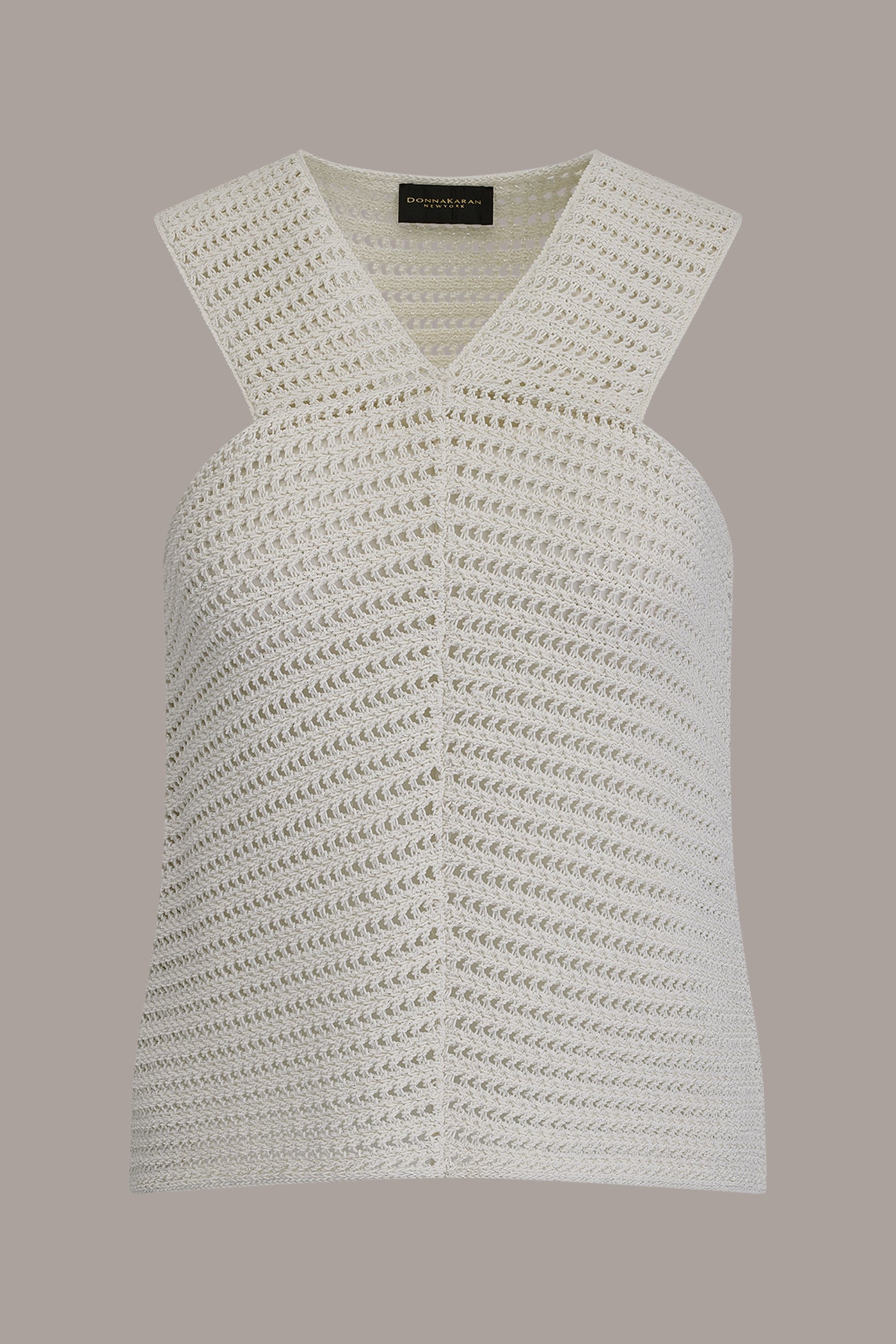 Donna Karan | SLEEVELESS METALLIC SWEATER TANK