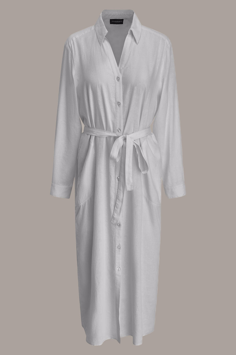 Donna Karan | LONG SLEEVE MIDI SHIRT DRESS