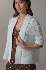 Donna Karan | SHORT SLEEVE SWING CARDIGAN