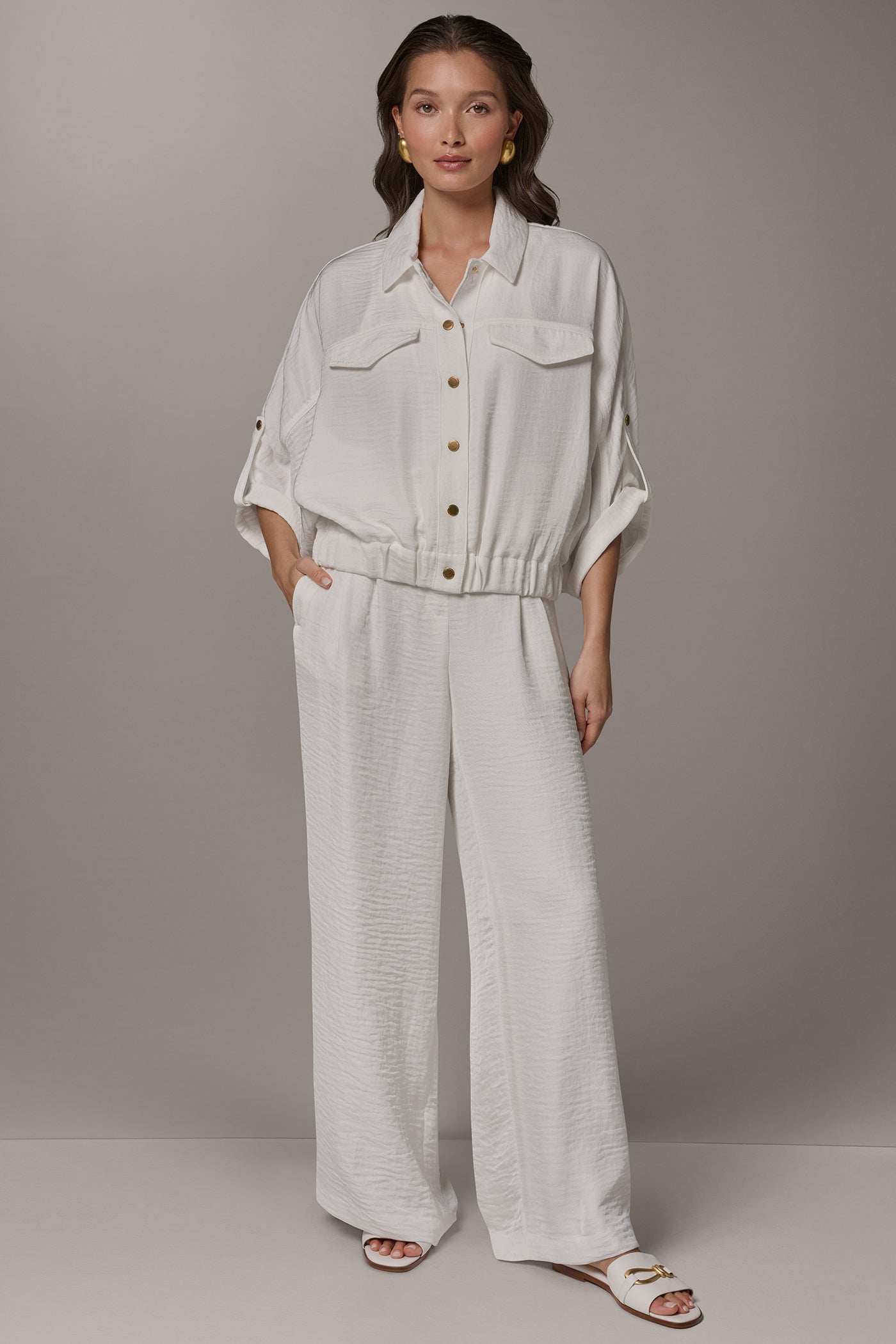 Donna Karan | CINCHED HEM SHIRT