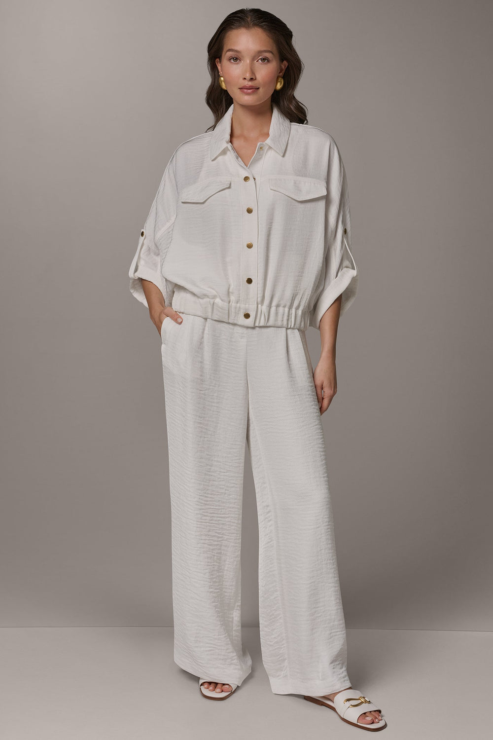 Donna Karan | CINCHED HEM SHIRT