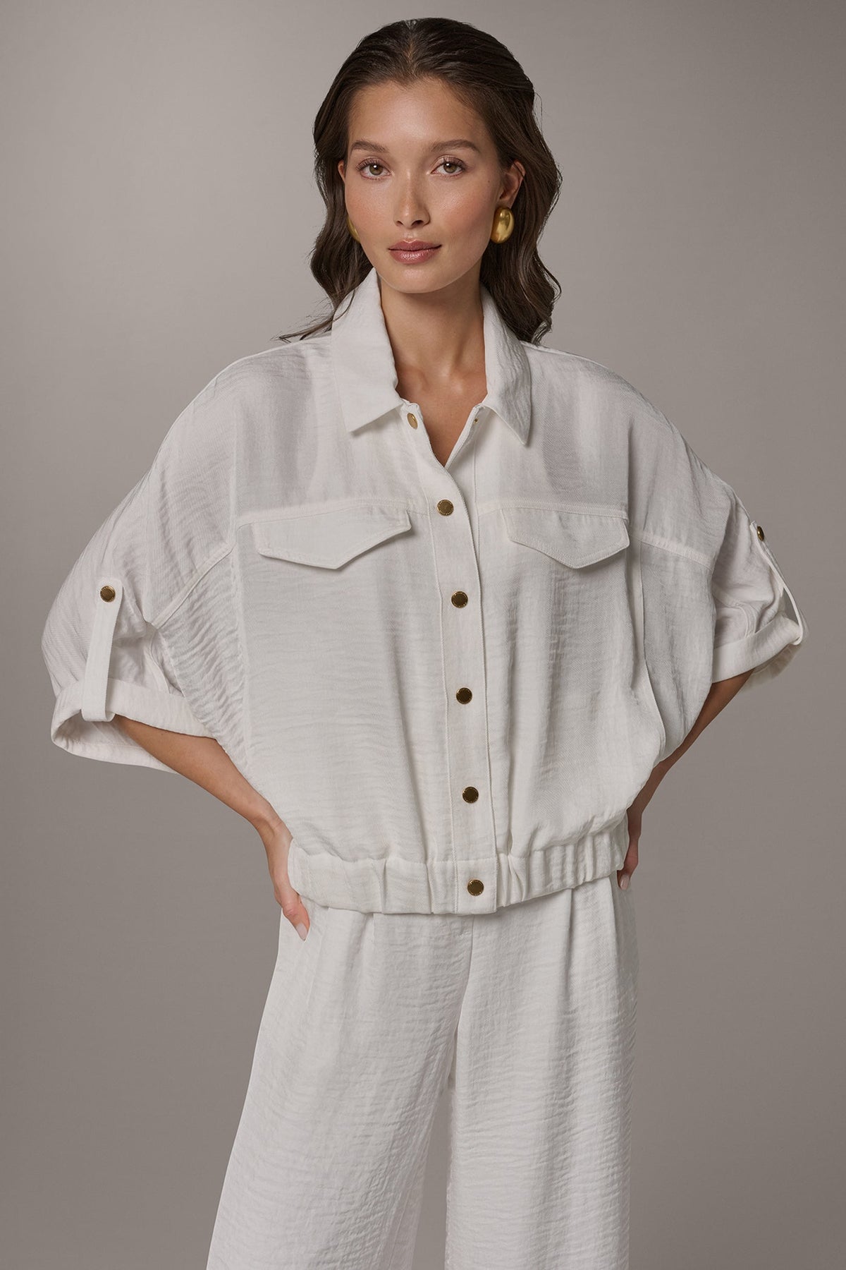 Donna Karan | CINCHED HEM SHIRT