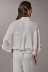 Donna Karan | CINCHED HEM SHIRT
