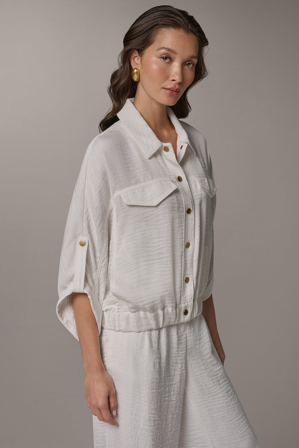 Donna Karan | CINCHED HEM SHIRT
