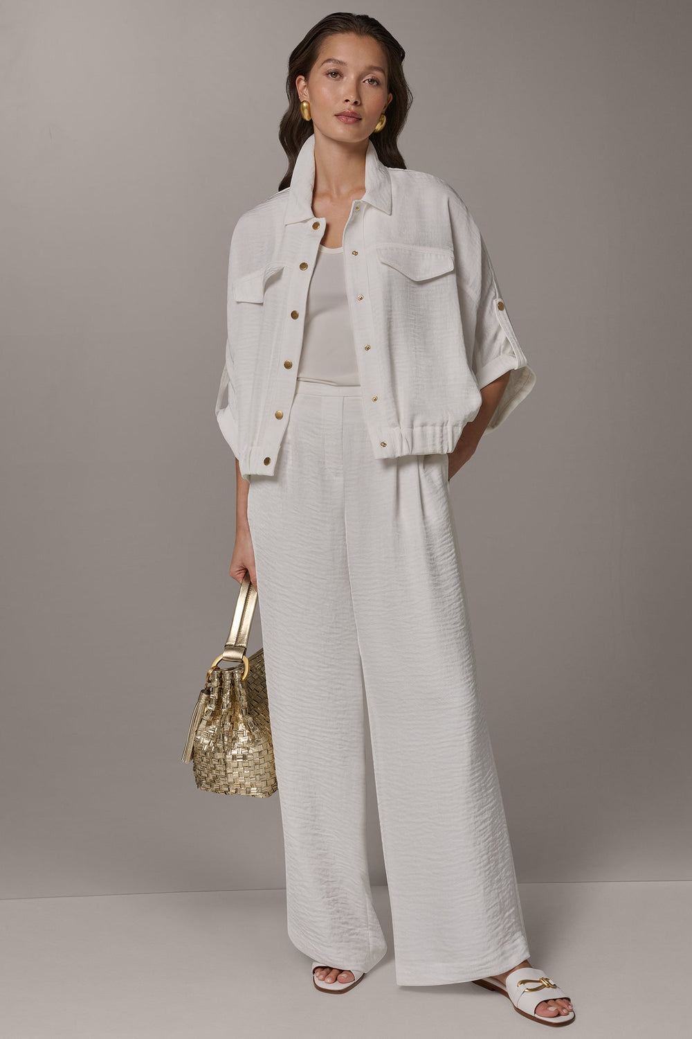 Donna Karan | CINCHED HEM SHIRT