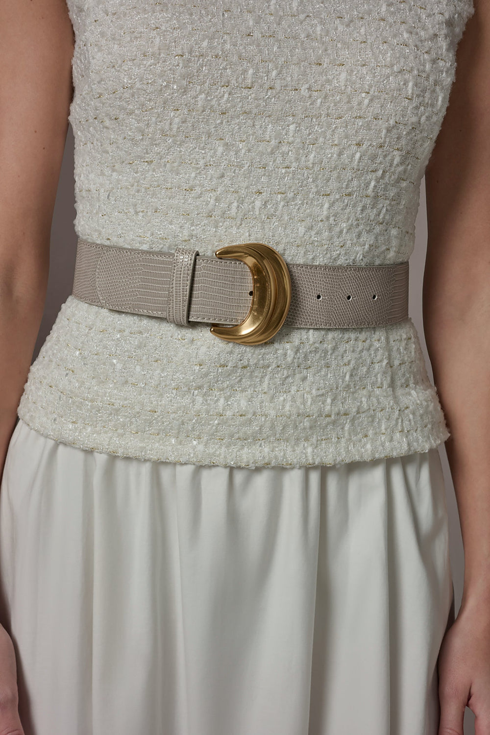 Donna Karan | TWEED MIXED MEDIA MIDI TANK DRESS