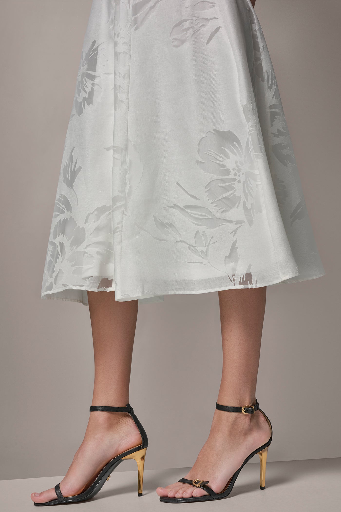 Donna Karan | FLORAL-JACQUARD MIDI SHIRT DRESS